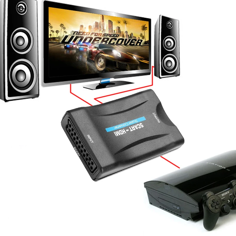 MVpower мини из scart в HDMI цифровой видео аудио кабели высококлассные конвертер