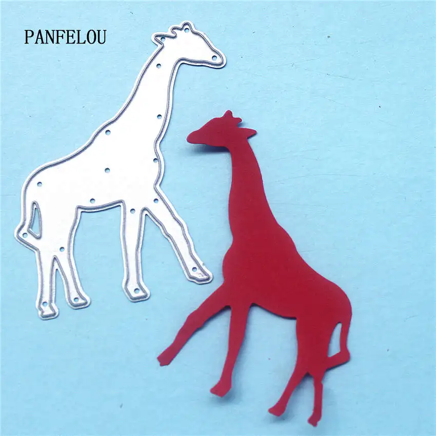 PANFELOU металлическое ремесло милый жираф высекальные штампы для скрапбукинга/DIY