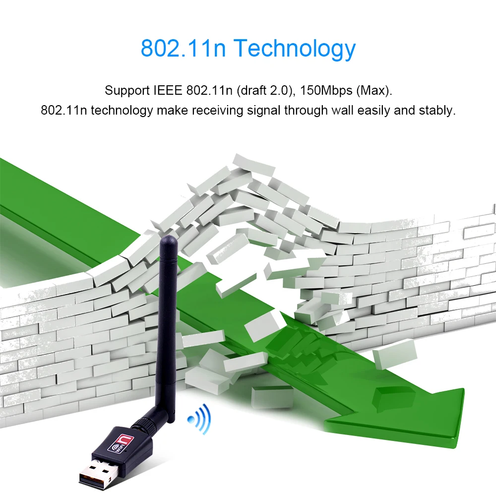 Беспроводной USB Wi Fi ресивер 300 Мбит/с 802.11n/b/g|Сетевые карты| |