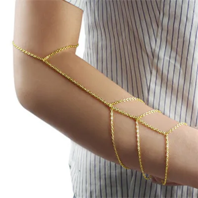 Новый Металл женщин Жгут Раб Звено Цепи Верхняя Браслет Манжеты Armlet CC1266| |