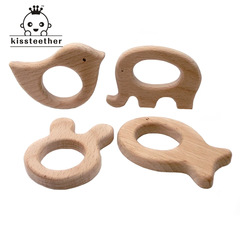 Детский Прорезыватель для зубов сделай сам Органический натуральный бук