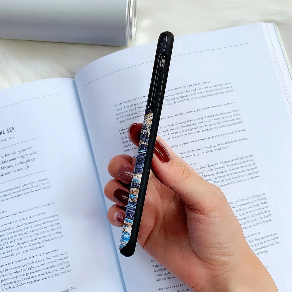 Чехол для телефона KISSCASE с тиснением iPhone X XR XS Max The Great Wave of Kanagawa чехлы узором 7 8 6 6S Plus