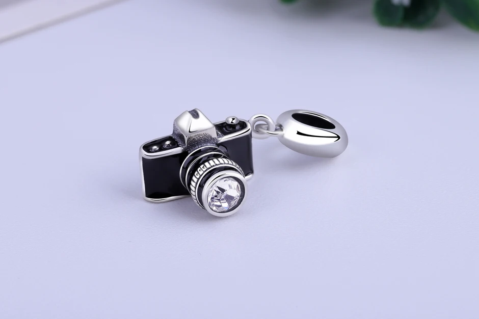 Винтажные цифровые SLR камеры Бусины Fit Pandora браслет амулеты Аутентичное Стерлинговое Серебро 925 оригинальные бусины для женщин ювелирные изделия