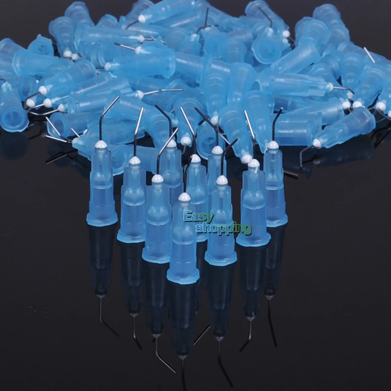 100 шт. 25 г зубные изогнутые иглы наконечник зубная композитная Смола тонкий 0 5