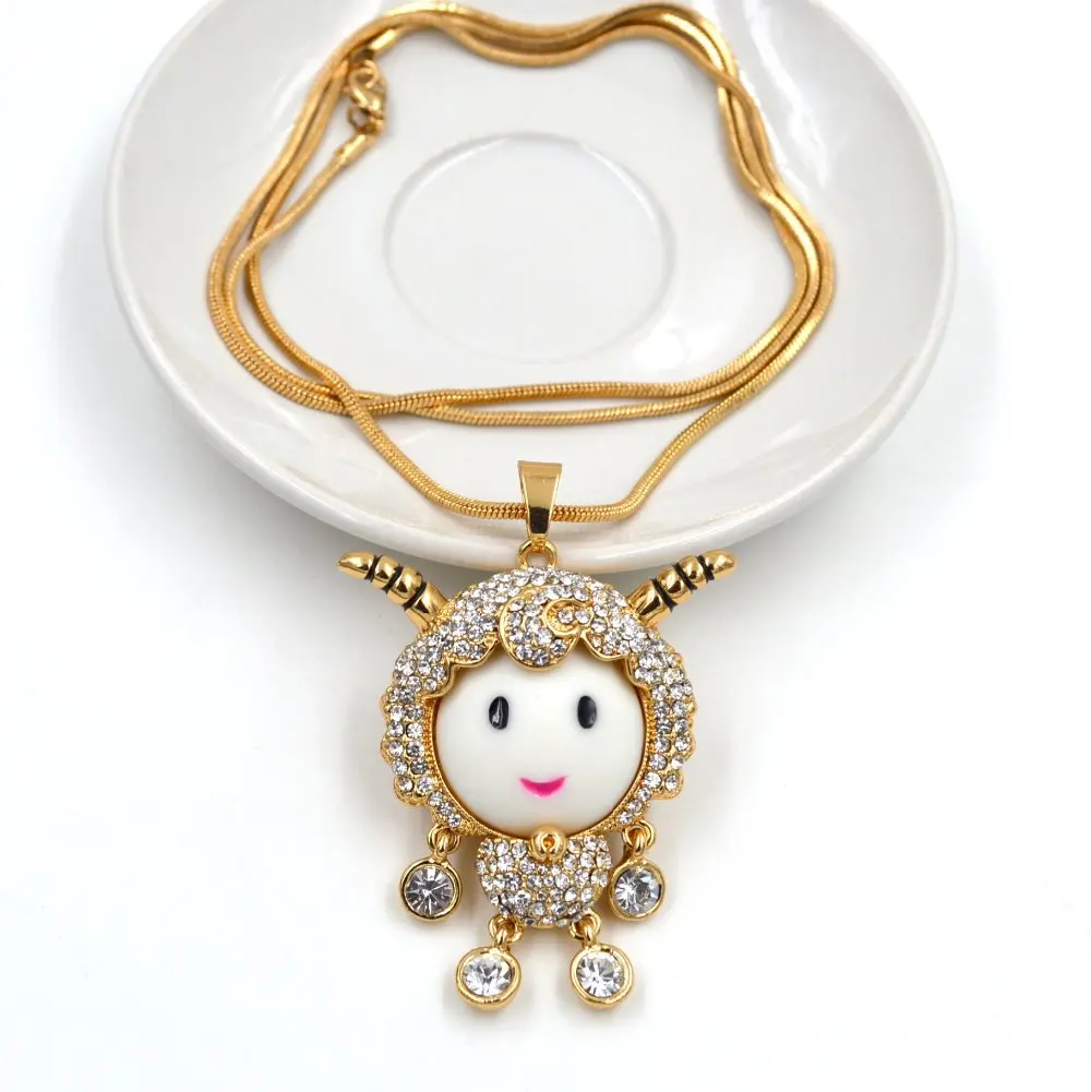 Бесплатная доставка продажа длинное ожерелье овец форма ожерелья подвески звена