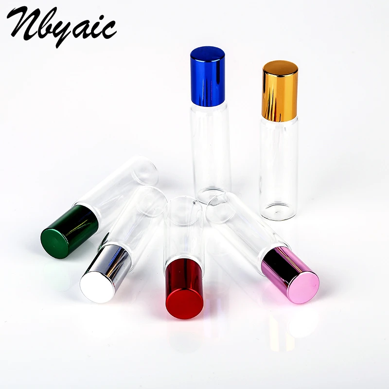 

5 ml 10 ml multiple colors 6 bottles glass bottle essential oil empty perfume bottle glass ball can be filled with makeup tools