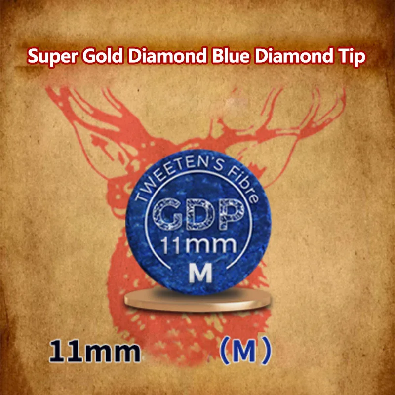 11mm M SuperGold бриллиантовый синий наконечник отличный бильярдный наконечник для кия с аутентичным американским синим бриллиантовым логотипом - Цвет: 11mm M