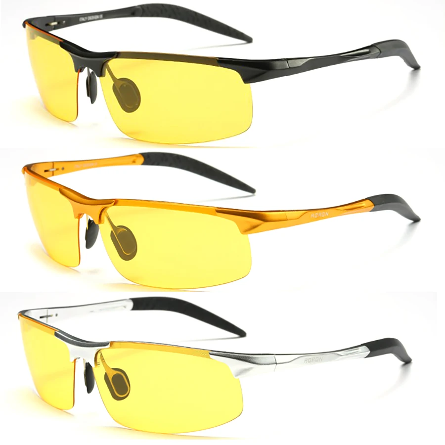 

Aluminum-magnesium Night Vision Goggles Driving Polarized Sunglasses Men's Anti-glare Night Drive Night Vision Eyewear