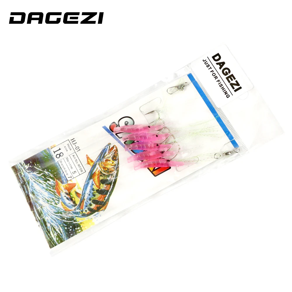 DAGEZI новый 5 шт./компл. красные креветки рыболовная приманка с для рыбалки