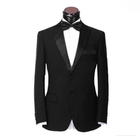 best sale new two buttons black groom tuxedos best man peak lapel groomsmen men wedding suits bridegroom jacketpantstieweddin