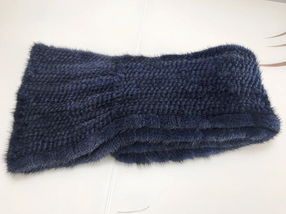 Modern fashion Mink Fur Shawl Good Gift 100%natural Real Mink Fur Scarf Winter warm Mink Scarf Hand Knitted Mink Scarf