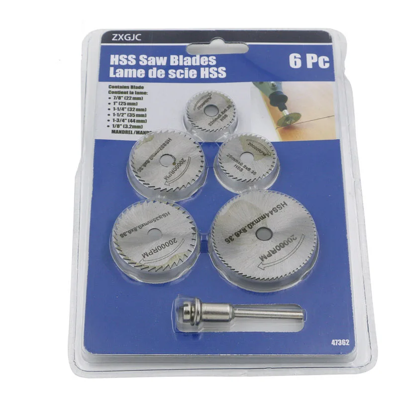 6 шт./компл. HSS мини циркулярная пила Лезвие для обработки древесины режущие диски