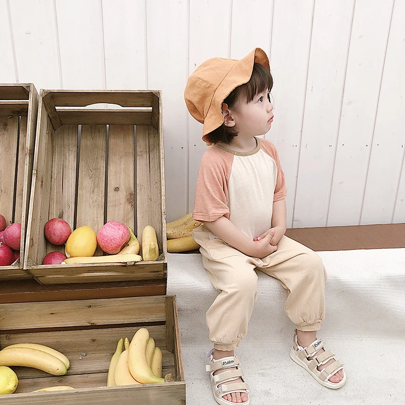 Новые летние удобные футболки с короткими рукавами в стиле пэчворк для маленьких