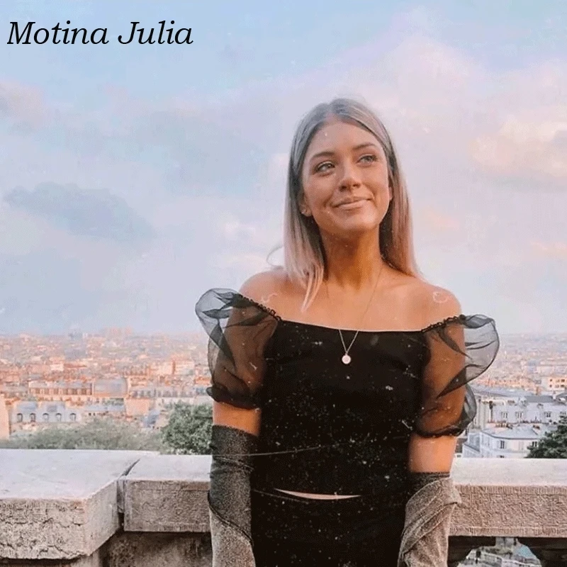 Топ женский трикотажный с квадратным вырезом и рукавами-фонариками |