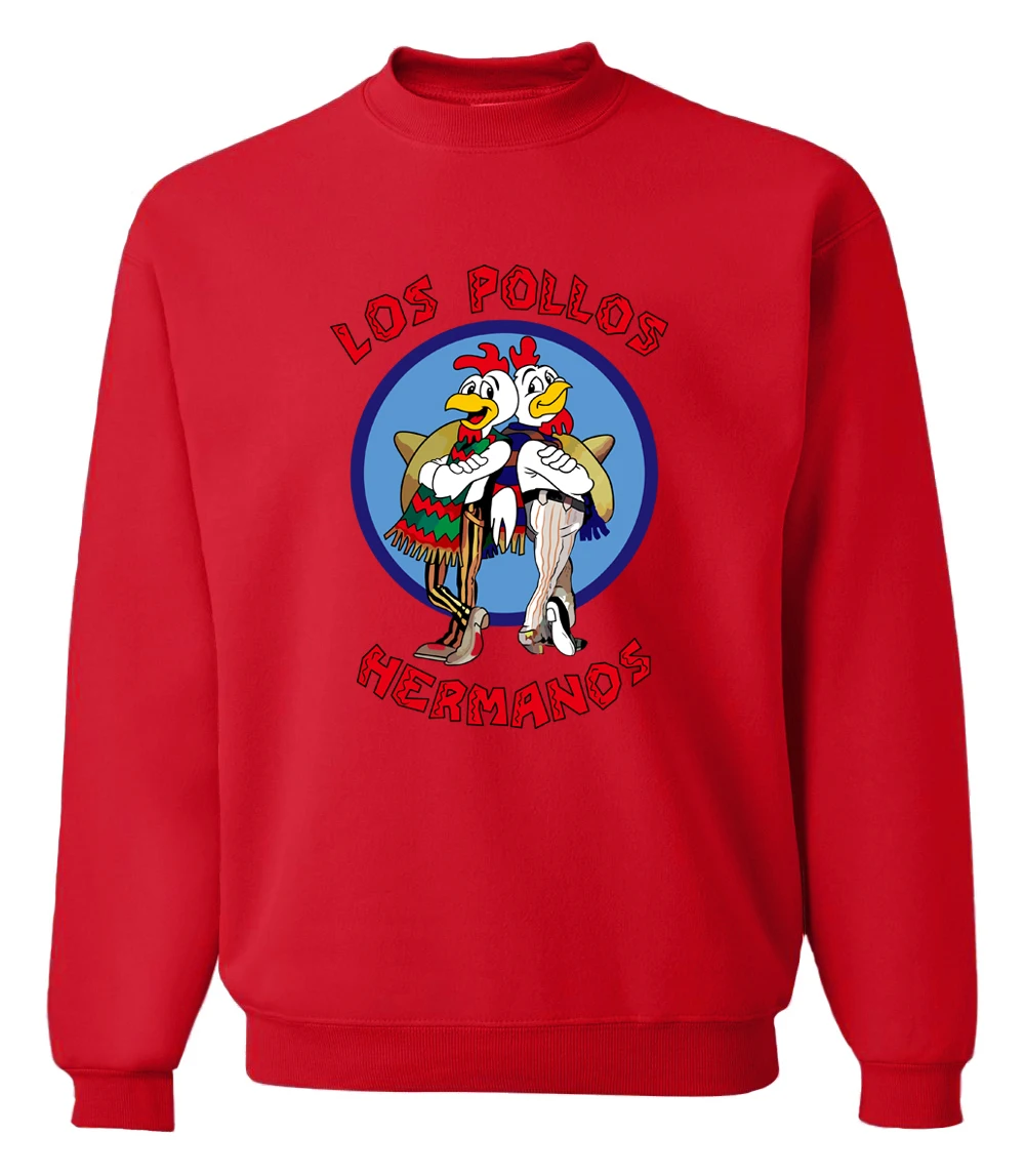 Мужские модные толстовки с надписью «Breaking Bad», LOS POLLOS Hermanos the Chicken Brothers, новинка, весенне-зимние модные толстовки с капюшоном, мужские S-2XL - Цвет: red