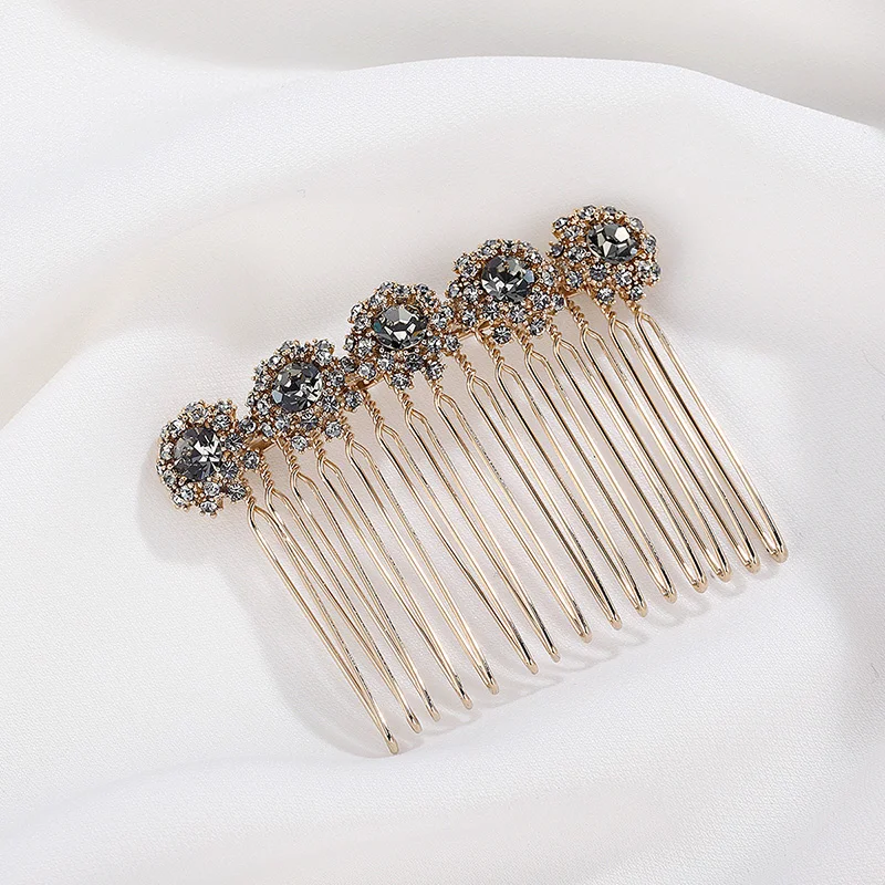 CHIMERA Fashion Simple Wedding Hair Comb Pearl Crystal Flower Rhinestone Hairpin Alloy Clips for Women Bride Accessories Jewelry | Украшения