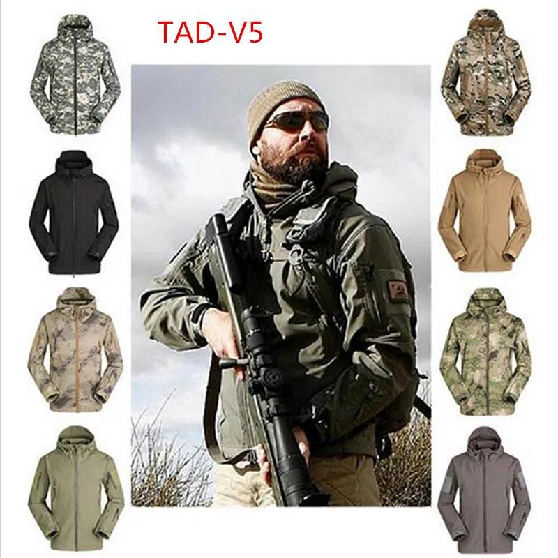 Куртка TAD V 5 в стиле милитари 16 дюймов с защитой от ветра и воды|tad v|waterproof clothingshell