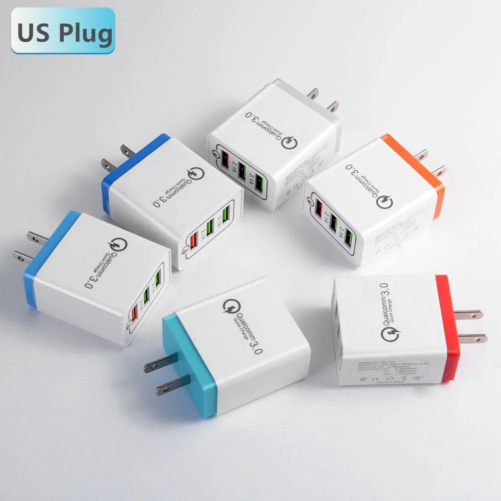 Универсальное быстрое зарядное устройство USB 18 Вт 3 0 5 В А для Iphone 7 8 вилка ЕС и США