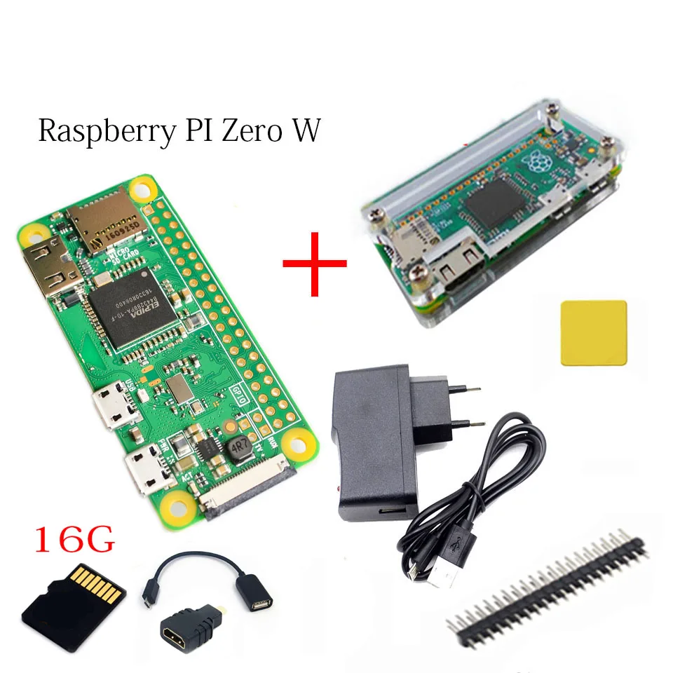 Малина Pi Zero PI0 1 3 или Raspberry Starter Kit W + акрил основа 16 г SD карты Мощность адаптер GPIO