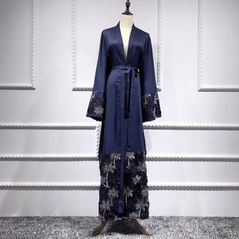 Цветочный Кафтан Абая для мусульман Дубай кимоно кардиган хиджаб платье женщин