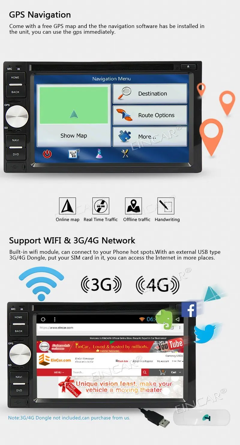 6 2 ''автомобильный dvd плеер на основе Android Восьмиядерный 7 1 стерео в тире gps