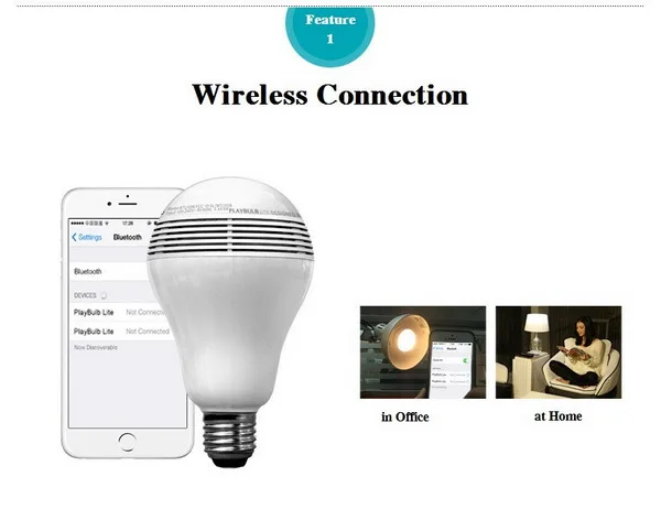 20pcs Smart LED Bulb Light Wireless Bluetooth Speaker 110V - 240V E27 3W Lamp Audio | Электроника