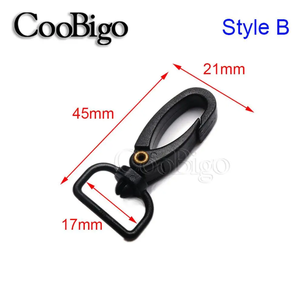 B Style Webbing 17mm 5 шт. пластиковая застежка-карабин поворотный триггер оснастки крючки для сумки ремни брелок кольцо открытый рюкзак DIY ремесло аксессуары - Цвет: B Style Webbing 17mm