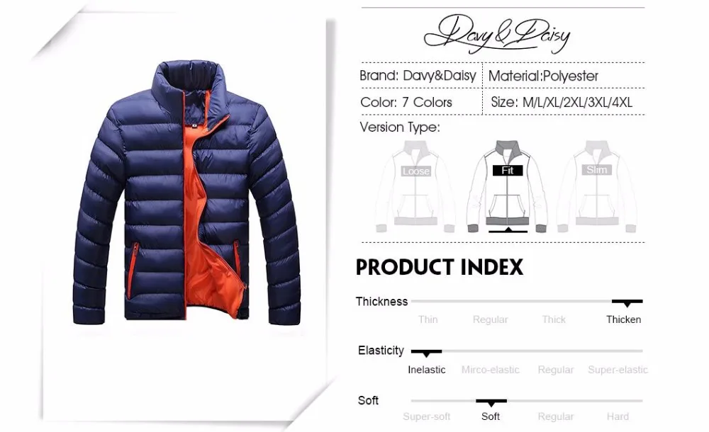 DAVYDAISY, новинка, зимняя мужская куртка со стоячим воротником, сверхлегкая парка, мужская повседневная теплая куртка, Мужская Брендовая верхняя одежда, M-6XL, JK056