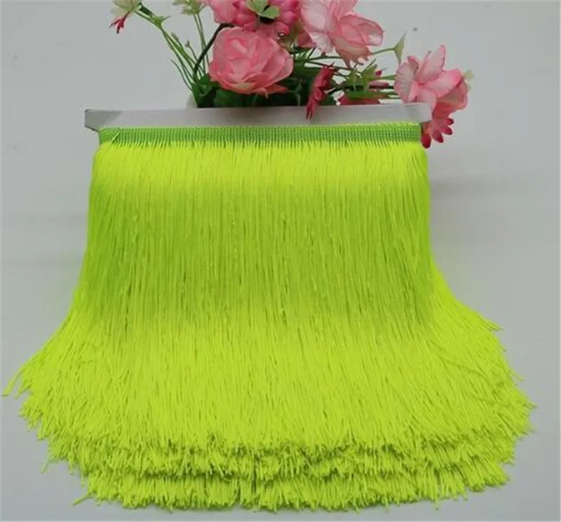 Длинная Бахрома кружевная бахрома Полиэстеровая отделка лента юбка для