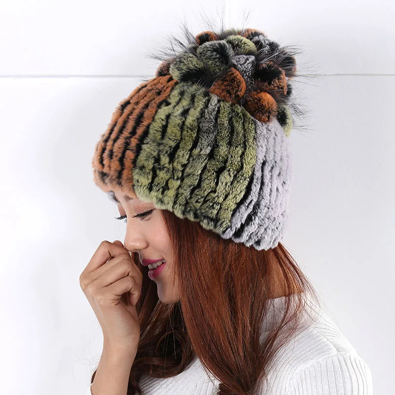 2017 Новое Прибытие Женщин Зимняя Шапка Шерстяная Хлопок Теплые Шапки Головные