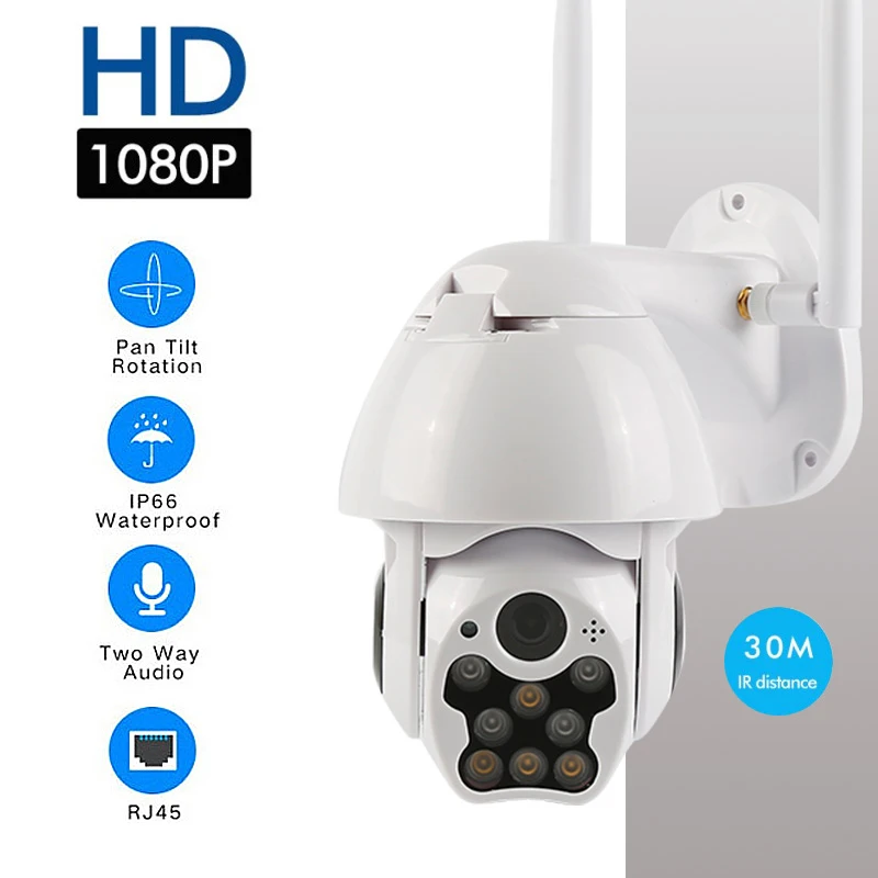 1080P PTZ IP камера наружная скоростная купольная беспроводная Wifi безопасности