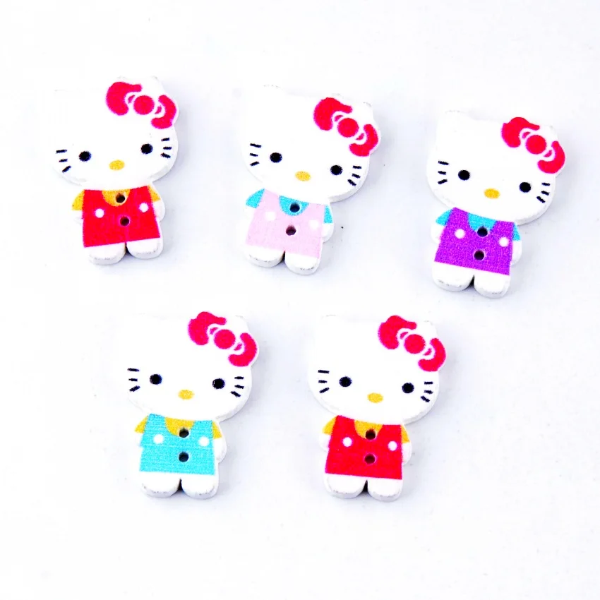 Бесплатная доставка Розничная продажа шт. 10 случайный смешанный 2 отверстия узор