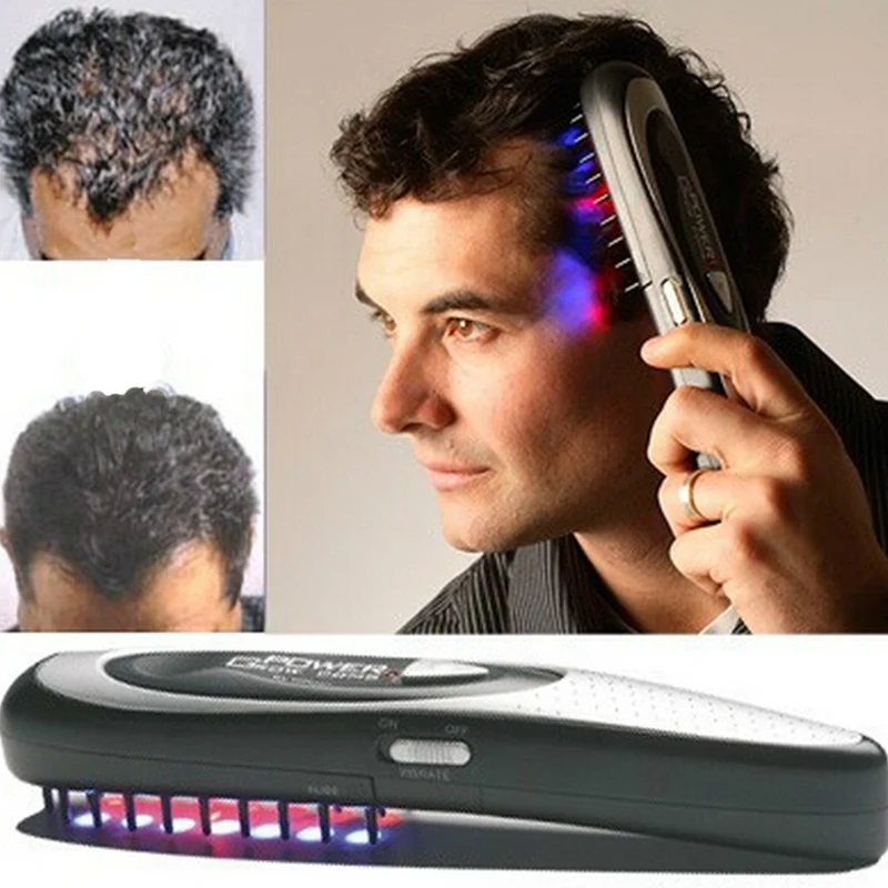 

Laser Treatment Black By Power Massage Comb Brush Kit Barber Tools Prevent hair loss Hair regeneration massager Hair care
