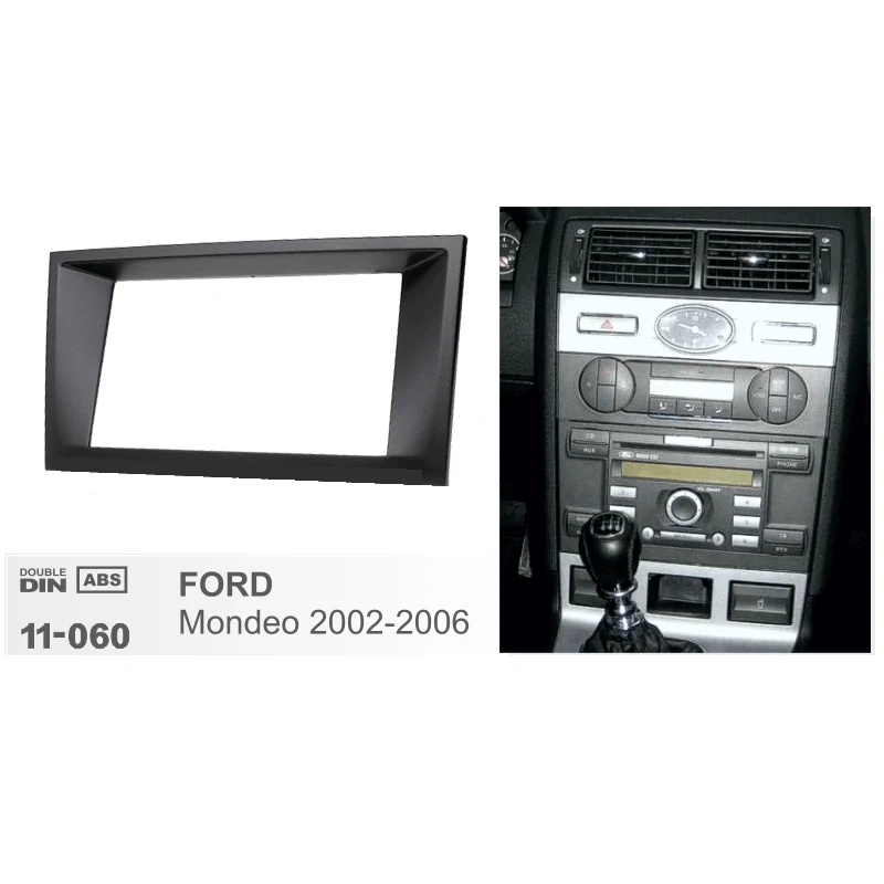 11-060 автомобильный радиоприемник для FORD Mondeo 2002-2006 двойной 2 Din стерео тире CD отделка монтажная рама комплект
