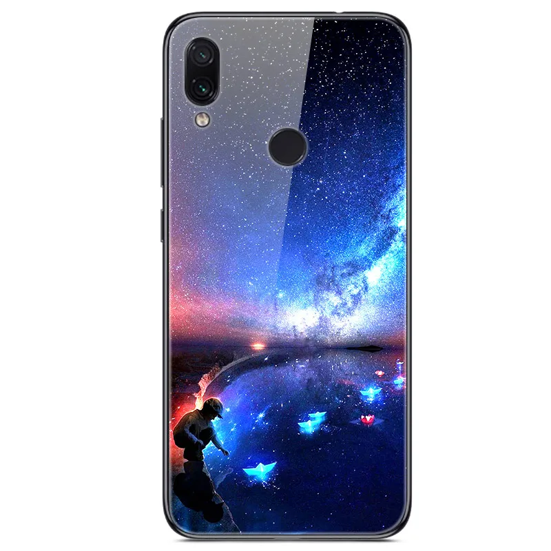 04 6,3 ''для xiaomi Redmi Note 7, чехол из закаленного стекла, мягкий бампер, 3D печать, чехол для xiaomi Redmi Note 7, Note7 Pro 7 S, чехол для телефона - Цвет: 04