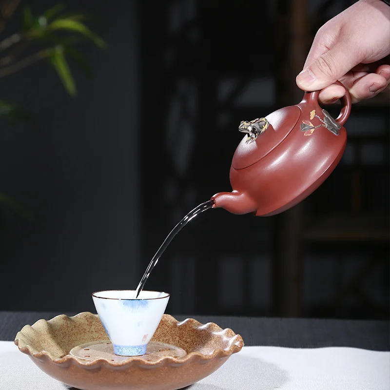 Лотос пруд лунный свет фиолетовый песок горшок ручной работы Teaware оптовая