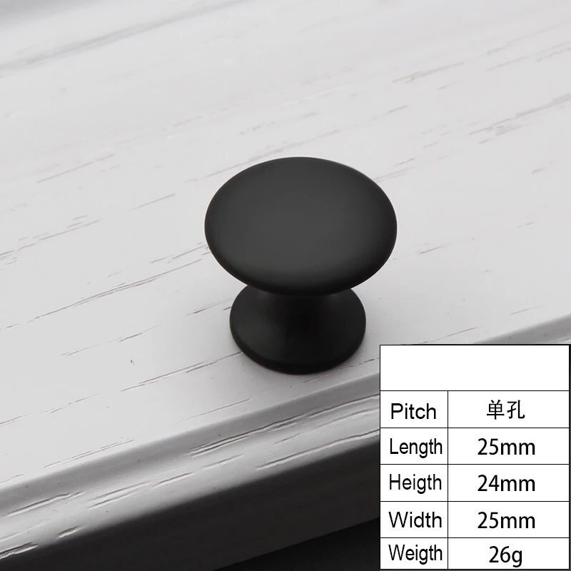 one hole-Black AOBT ручки ящика для шкафчика хром матовый черный кривая ручка американская Мебельная ручка шкаф маленькие одиночные ручки аппаратное обеспечение - Цвет: one hole-Black