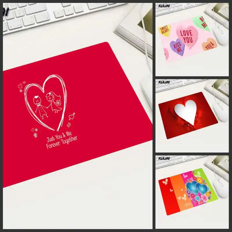 XGZ Love Pattern обои резиновые коврики для мыши маленький размер Нескользящие