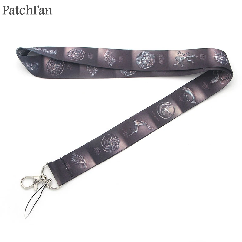 2 Patchfan Игра престолов брелок ремешок тесьма лента шейный ремень ткань para id значок держатели для телефонов Ожерелье Аксессуар A1179 - Цвет: 2