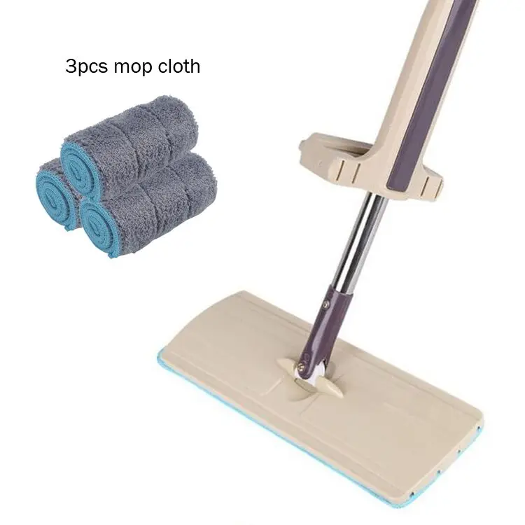3 pcs cloth Плоская выдавливающая Швабра на 360 градусов для мытья полов, многофункциональная плоская швабра с отжимом, инструмент для уборки дома из микрофибры, вращающиеся швабры - Цвет: 3 pcs cloth