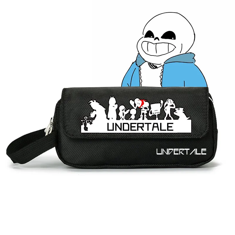 Игра Undertale Frisk Sans Скелет принт канцелярские принадлежности Sotrage сумка ручка чехол большой холщовый чехол для карандашей школьные сумки органайзер для путешествий