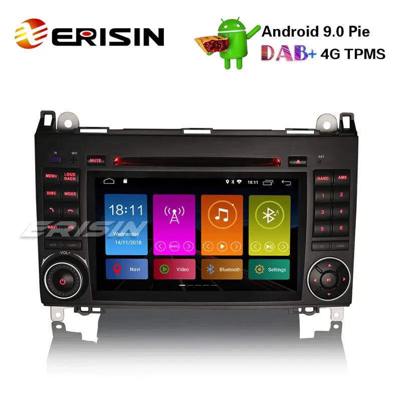 Erisin ES2972B 7 &quotAndroid 9 0 DAB + автомобильный стерео для Mercedes A/B Class Sprinter Vito Viano gps SatNav CD |