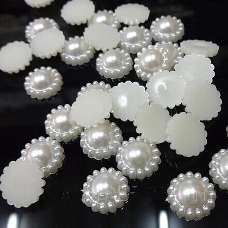 Популярная плоская спина кабошон имитация пластика ABS жемчужные бусины