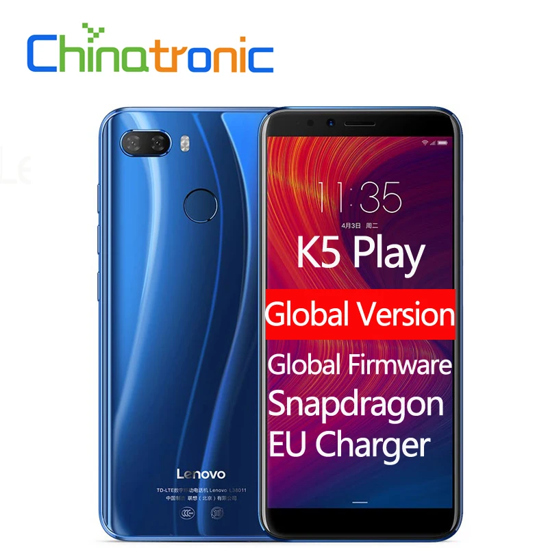 Lenovo K5 Play L38011 ZUI 3 7 4G FDD LTE мобильный телефон с восьмиядерным Snapdragon две sim карты 5