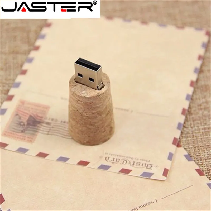 Usb флеш накопитель JASTER в деревянной пробковой бутылке 4/8/16/32/64 ГБ|USB