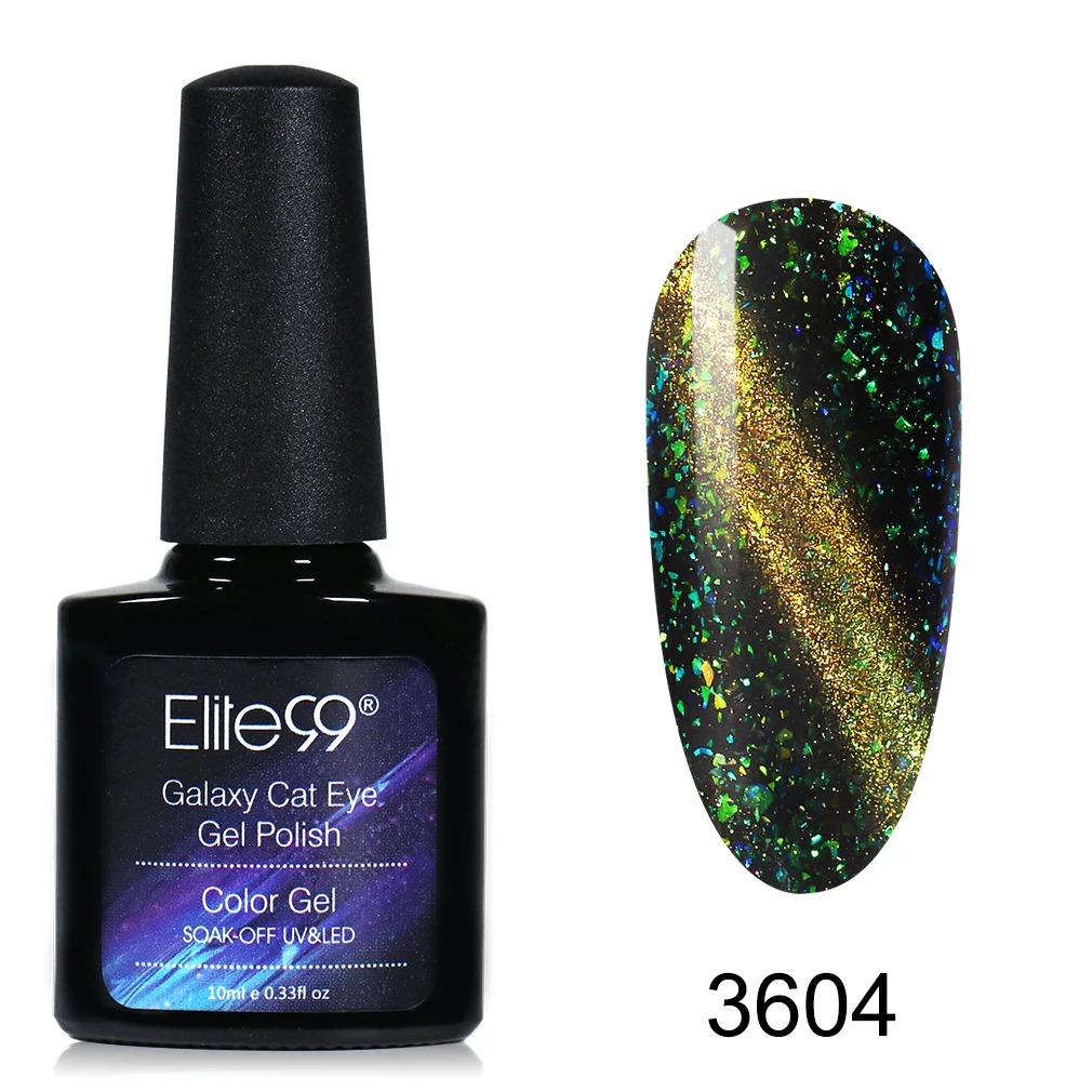 3604 Elite99 Galaxy кошачий глаз 10 мл Гель-лак отмачиваемый Светодиодный УФ гель для ногтей маникюр Дизайн ногтей эмаль для гель-лаки для ногтей верхнее базовое пальто - Цвет: 3604
