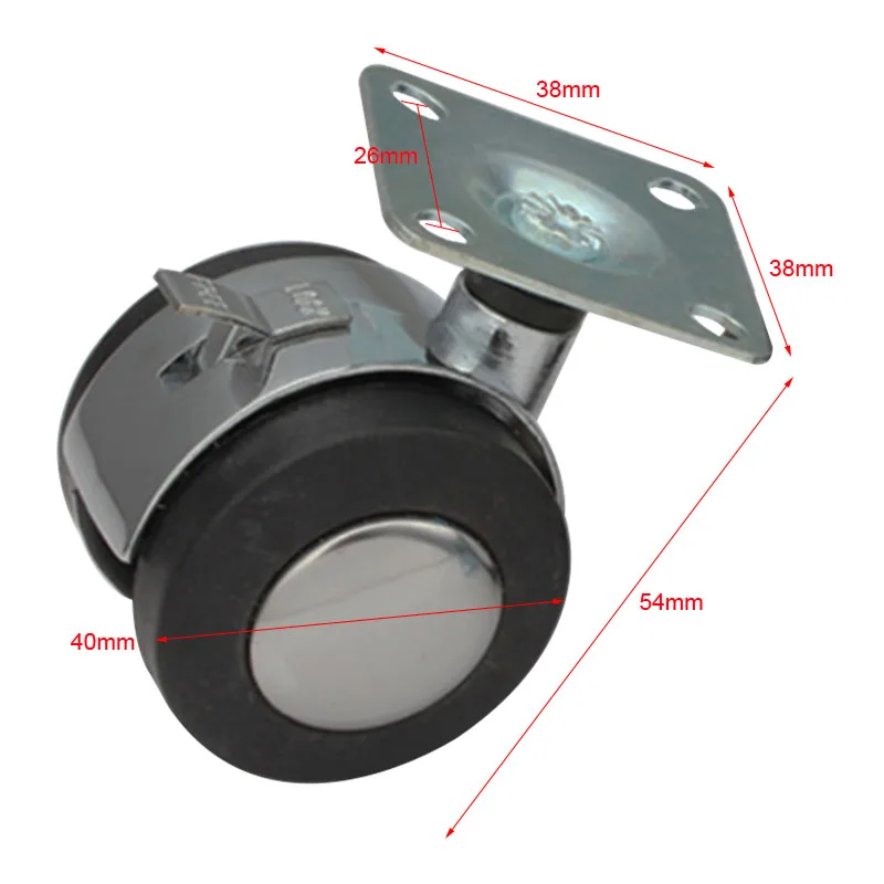 4 шт. цинковый сплав бесшумное колесо 1 5 &quotЗамена офисного стула Поворотные