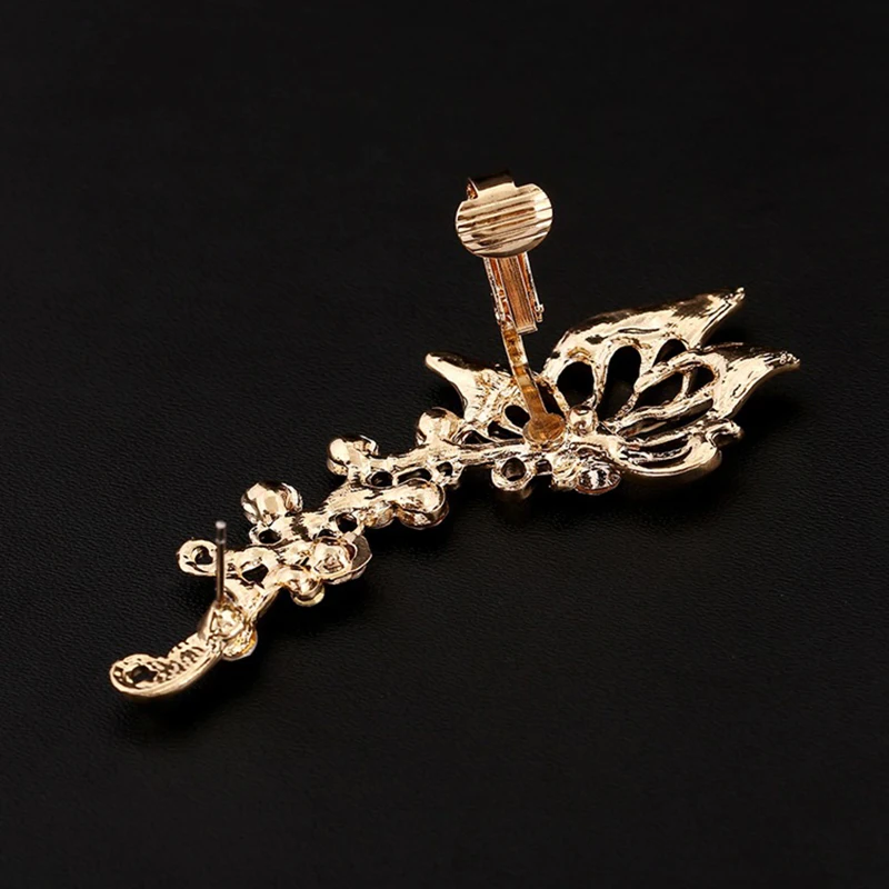 Hot Fashion Butterfly Ear cuff Clip on Earrings One Piece Exaggerated Earring Cuffs For Women Birthday Party Jewelry CE1202