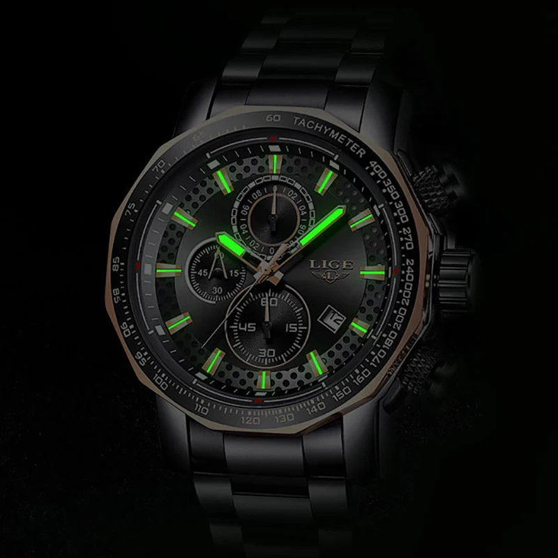 Relojes Новинка 2018 года LIGE модные для мужчин s часы Элитный бренд Бизнес Кварцевые