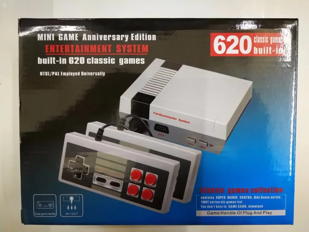 AV порт Ретро Мини ТВ ручной семейный отдых видео игровая консоль встроенный 620